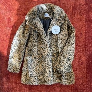 NWT Winona Faux Fur Leopard Coat